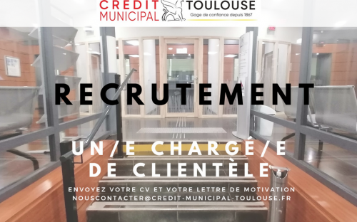 Le point de vue de la porte d'entrée en arrière plan : Annon recrutement un/e chargé/e de clientèle