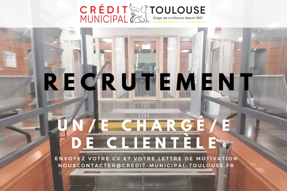 Le point de vue de la porte d'entrée en arrière plan : Annon recrutement un/e chargé/e de clientèle